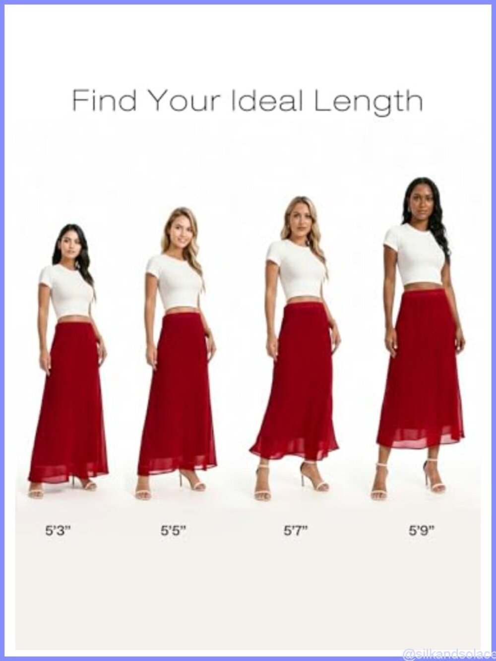 Chiffon Maxi Skirt High Waist A-Line Flowy Midi Skirt with Lining Business - Picture 4 of 5